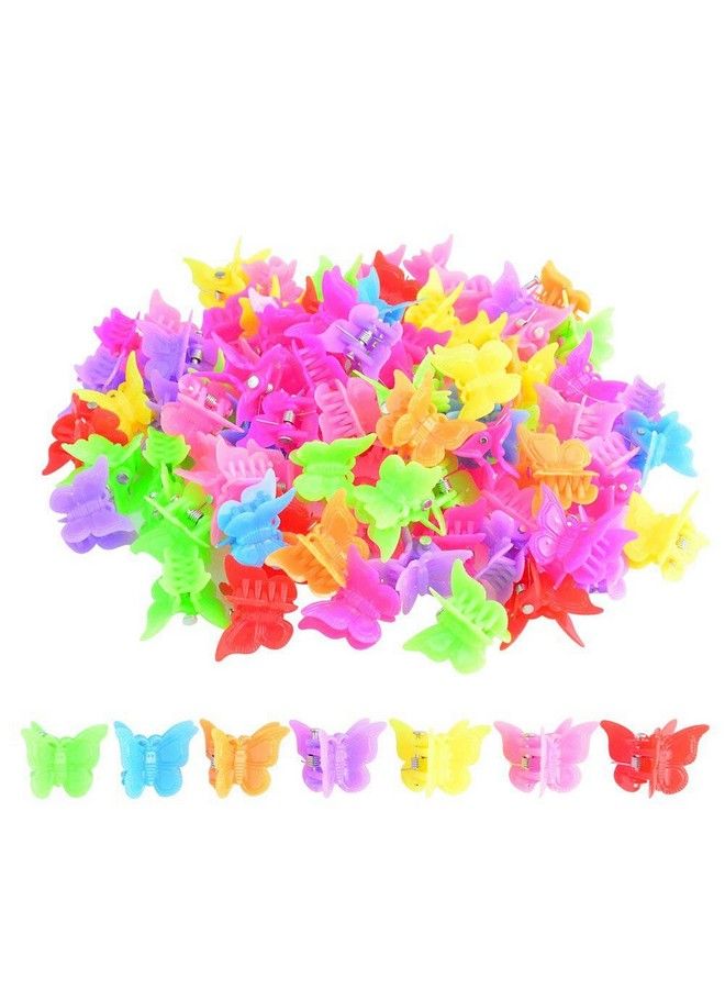 Bantoye 100 Packs Assorted Color Butterfly Hair Clips Bantoye Girls Beautiful Mini Butterfly Hair Clips Hair Accessories For Girls And Women Random Color - Image 1