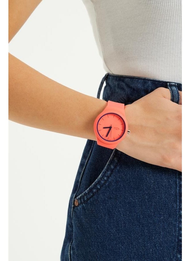 Aqua Di Polo 1987 Aqua di Polo Unisex Orange Analog Wristwatch with Silicone Band A9647  - Image 5