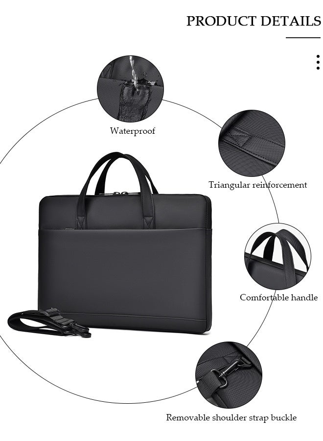 DUNISO 15.6 Inch Laptop Bag Lightweight Computer Bag Travel Business Briefcase Water Resistance Shoulder Messenger Bag Laptop Handbag for Men and Women Work Office - Image 3