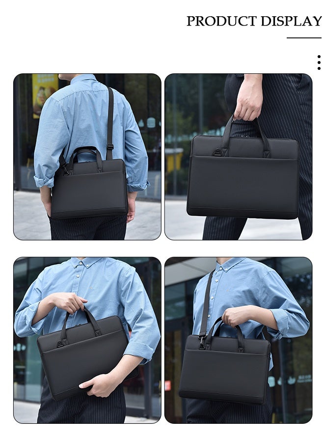 DUNISO 15.6 Inch Laptop Bag Lightweight Computer Bag Travel Business Briefcase Water Resistance Shoulder Messenger Bag Laptop Handbag for Men and Women Work Office - Image 5
