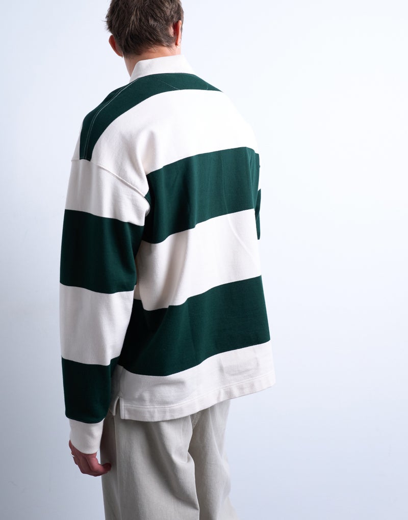 TOPMAN Oversized Fit Striped Rugby Sweatshirt - Image 2