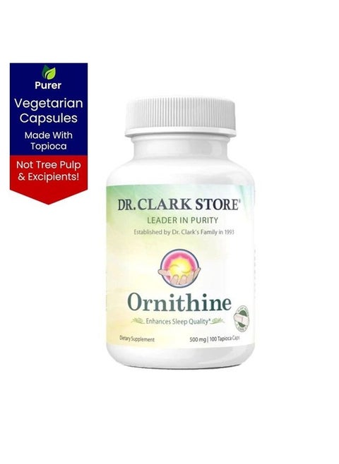 , Ornithine Vegetarian Supplement, 500 mg, 100 Tapioca Capsules