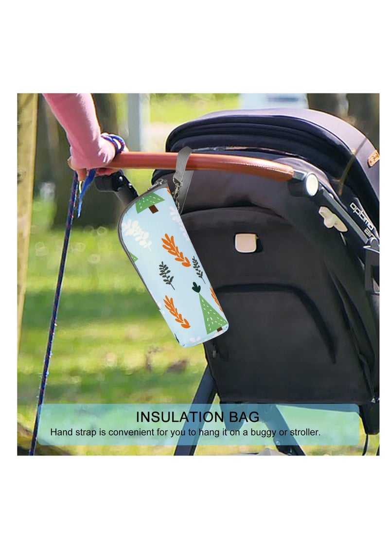 SYOSI Bottle Bag for Daycare Baby Milk Cooler, Baby Bottle Thermal Bag, for Baby Bottle Cooler Bag, Children Water Cup Bag, White Accessories Breast Milk Interlayer Cotton, Travel Bags Portable Bottle Bag  - Image 5