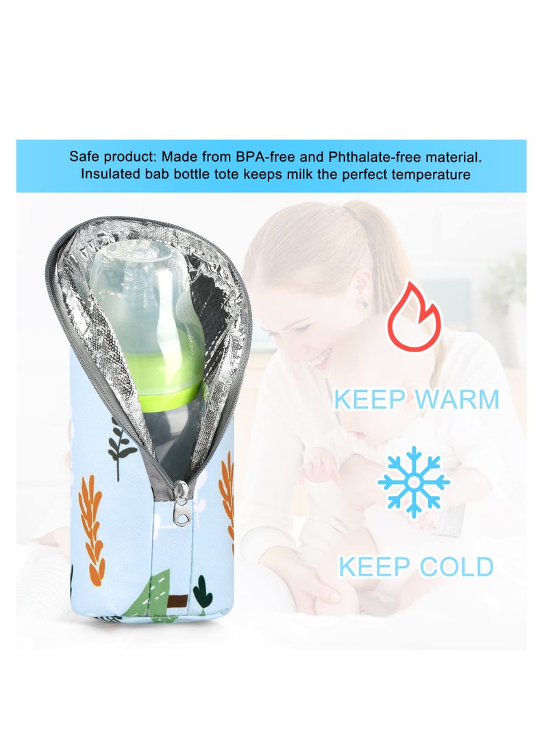 SYOSI Bottle Bag for Daycare Baby Milk Cooler, Baby Bottle Thermal Bag, for Baby Bottle Cooler Bag, Children Water Cup Bag, White Accessories Breast Milk Interlayer Cotton, Travel Bags Portable Bottle Bag  - Image 3