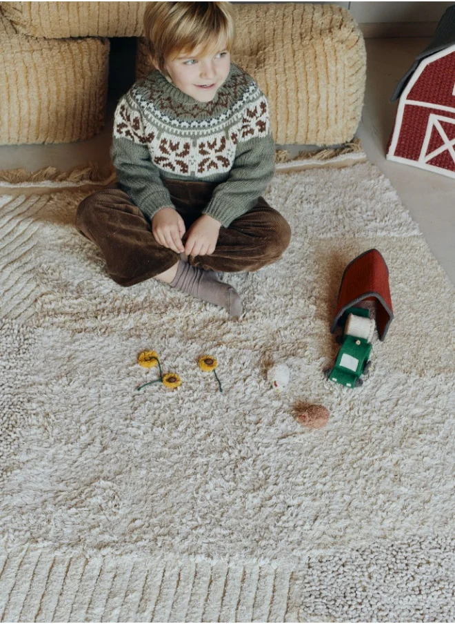 لورينا كانالز Washable Play Rug Farm Fields