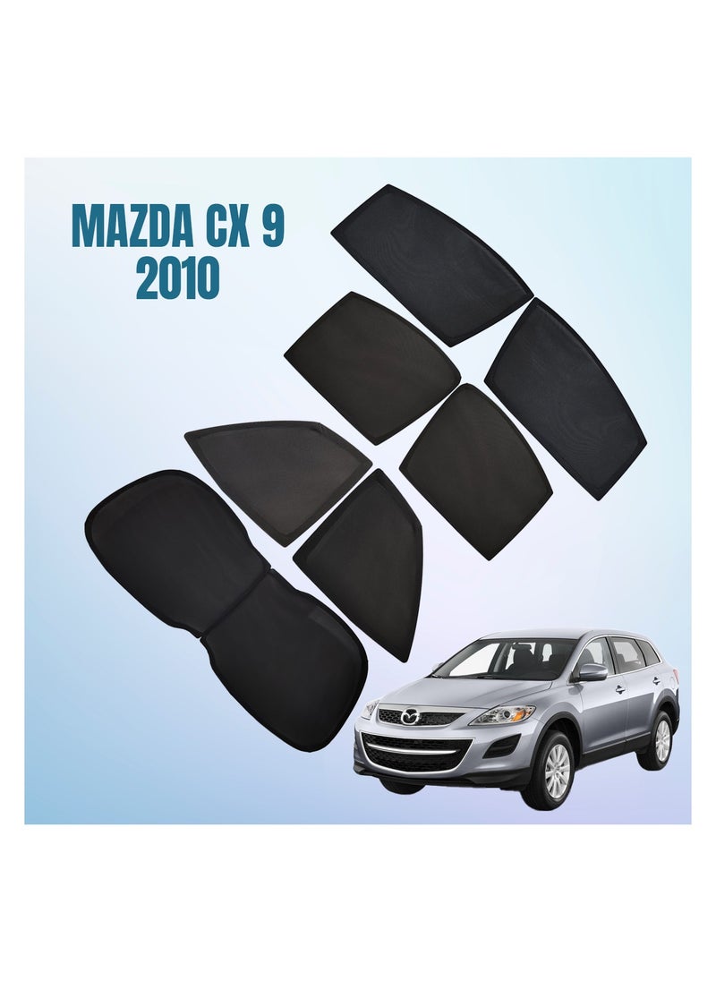 mazda - 7-Piece Custom Sun Shade Set for MAZDA CX9 2010, Full Window Protection, UV Blocker for Front, Side, and Rear Windows - Image 1