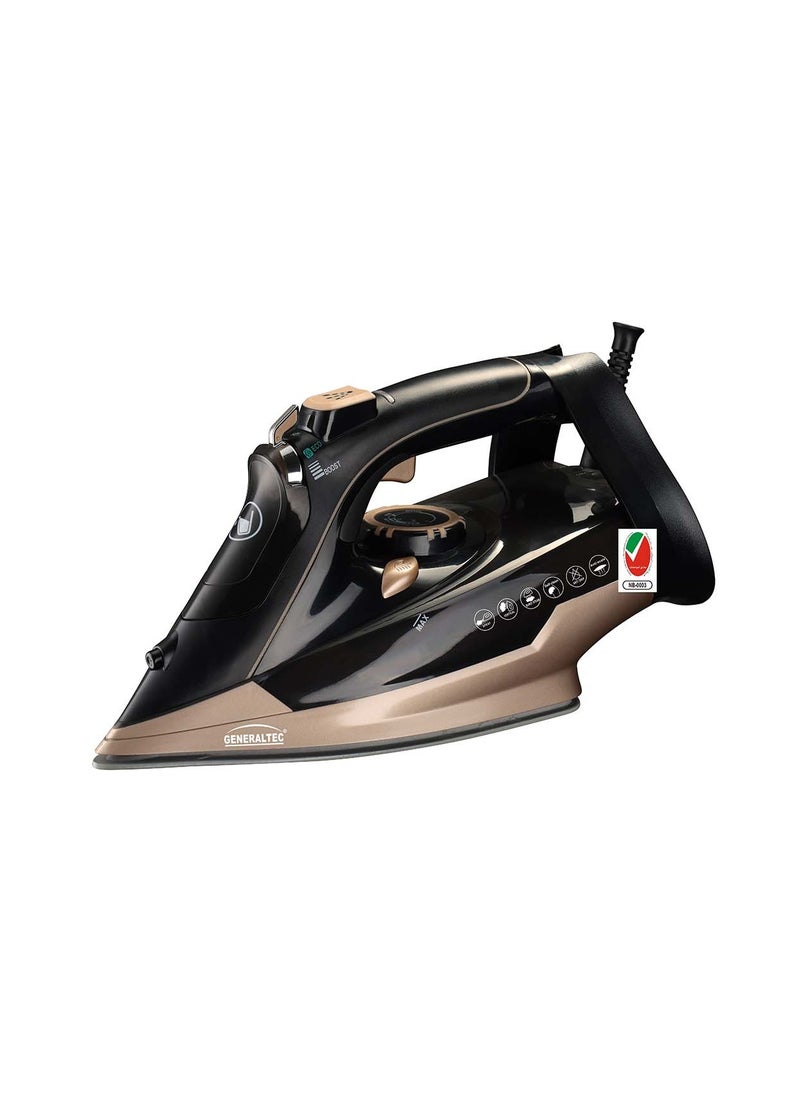 GENERALTEC Generaltec 2400W Steam Iron GSI66 with Non-Stick Soleplate & Spray Function 
