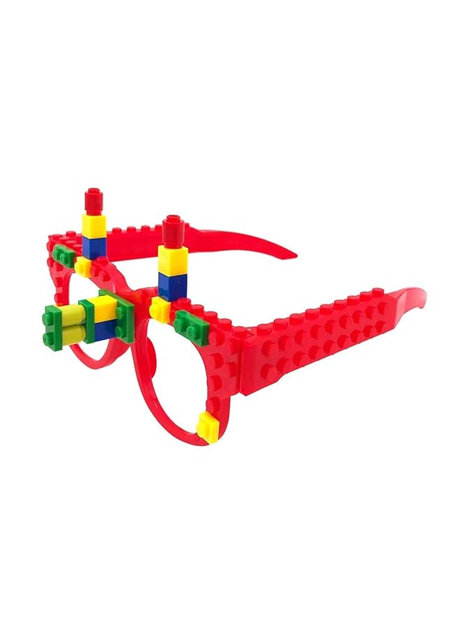 X spring Diy Building Bricks Toys 3 Pairs Of Glasses 54 Pieces Diy Building Bricks Glasses Building Blocks Games Glasses Building Blocks Games For Kids Birthday Party Favor Block Theme Party - Image 4