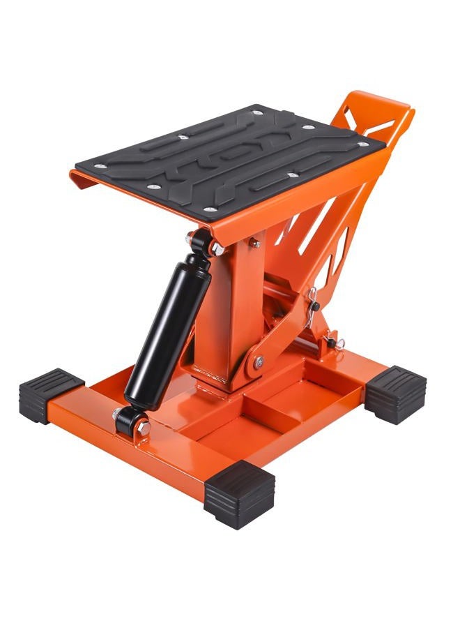DAYIMADE Adjustable Dirt Bike Stand Lift Heavy-Duty Motorcycle Jack Stand with Tool Trays – Powersports Stand for Dirtbike, ATV, Motorcycle -Hoist Table for Dirt Pit Bike Repair, Maintenance-1000LBS Capacity - Image 1