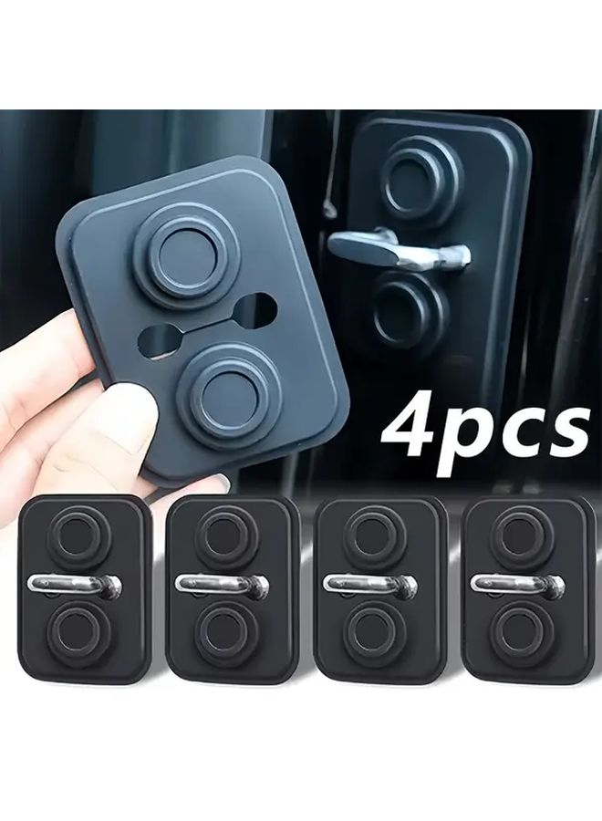 4pcs Silicone Door Lock Protective Covers Shock Absorption Noise Reduction Durable - Image 1