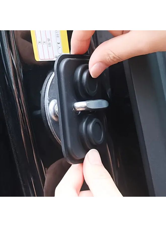 4pcs Silicone Door Lock Protective Covers Shock Absorption Noise Reduction Durable - Image 4
