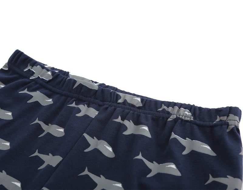 MyFav Big Boys Pajamas 2 Piece Short PJS Cute Cartoon Sleepwear Navy, 8Y - Image 5
