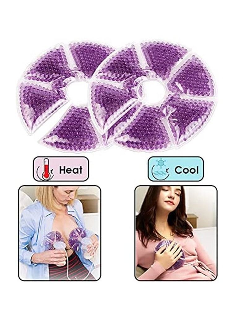 Double Electric Breast Pump, 2 Modes and Multiple Suction Levels, with Cool Heat Cushion and Two Milk Storage Bottles, Ultra Quiet, FPA Free