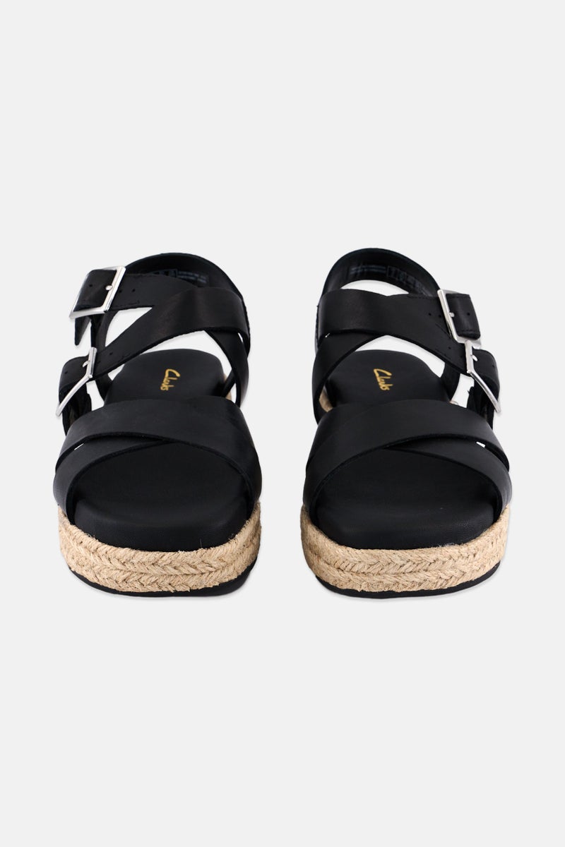 clarks Women Standard Kimmei Buckle Adjustable Sandals, Black - Image 3