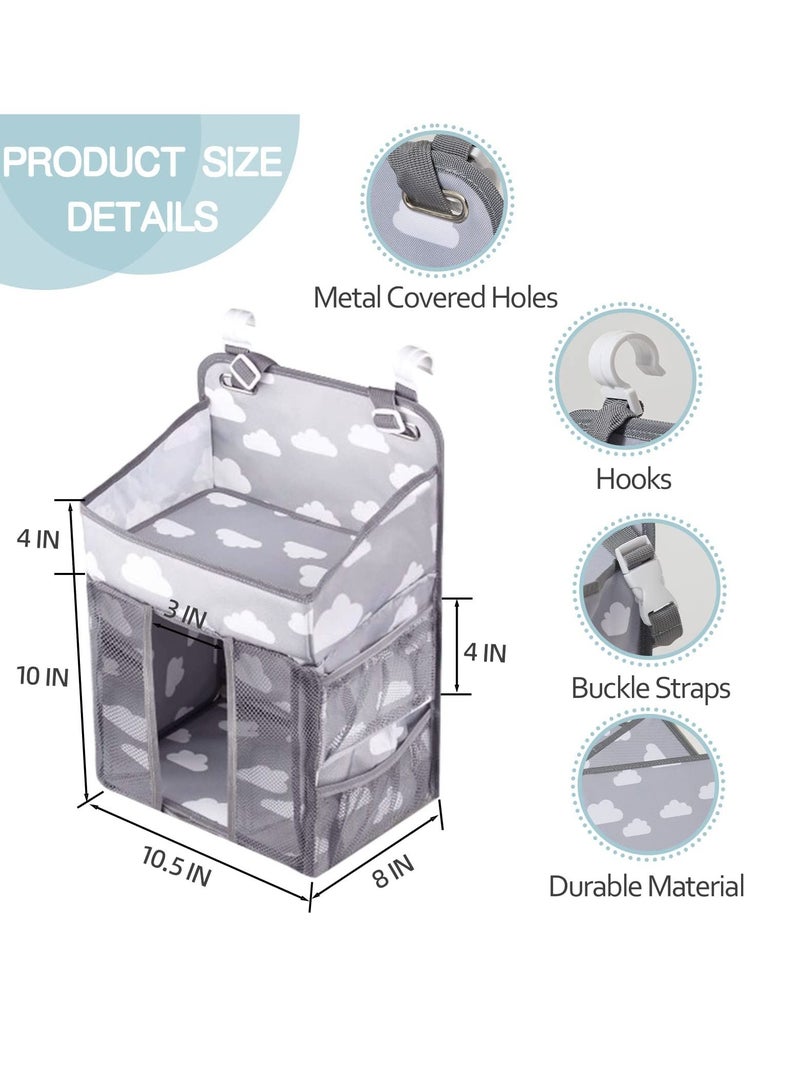 hanging diaper caddy, Diaper Caddy, Hanging Diaper Organizer for Changing Table Crib, Baby Storage Organizer Diaper Stacker Gift for Newborn Baby Mom Essentials