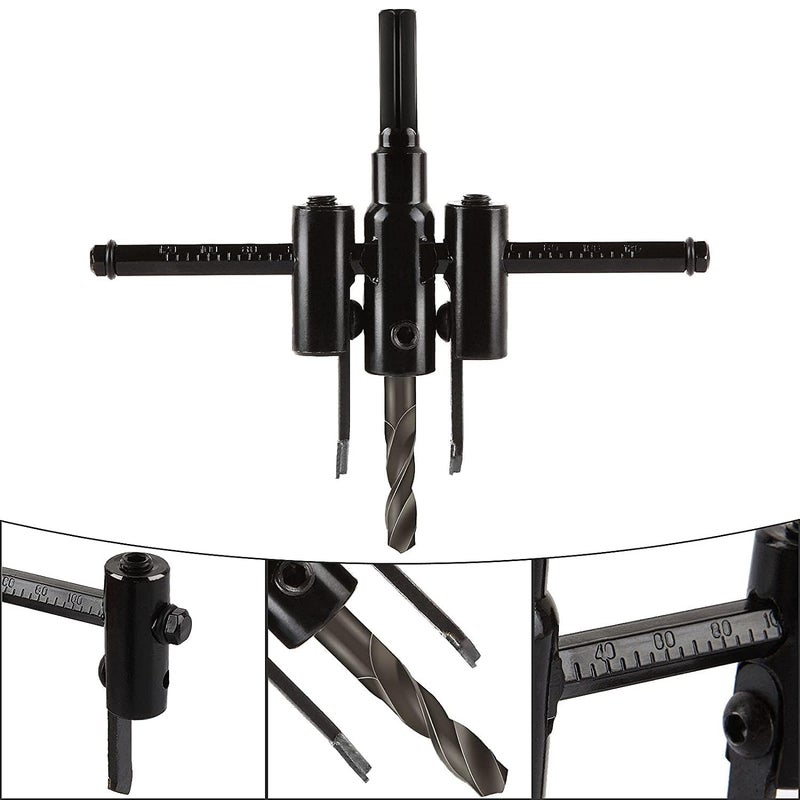 KP2 ® Adjustable Hole Saw Circle Cutter Drill Bit Tool for for Wood Board, Plastic Board, Plywood, Gypsum Board Saw Round Cutting - Image 3
