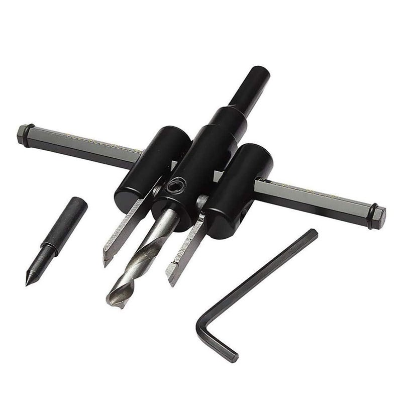 KP2 ® Adjustable Hole Saw Circle Cutter Drill Bit Tool for for Wood Board, Plastic Board, Plywood, Gypsum Board Saw Round Cutting - Image 1