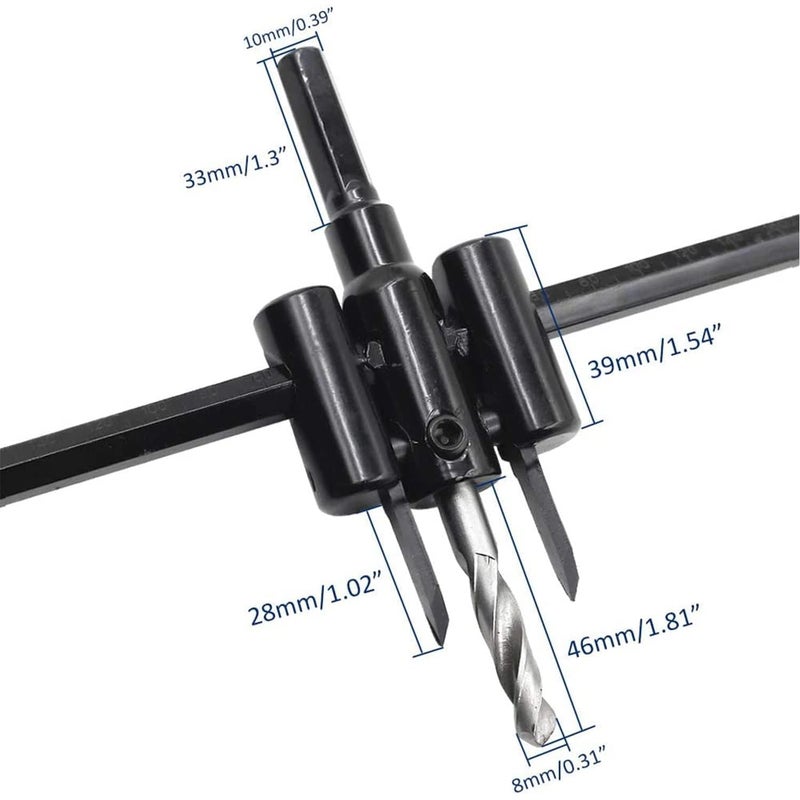 KP2 ® Adjustable Hole Saw Circle Cutter Drill Bit Tool for for Wood Board, Plastic Board, Plywood, Gypsum Board Saw Round Cutting - Image 5