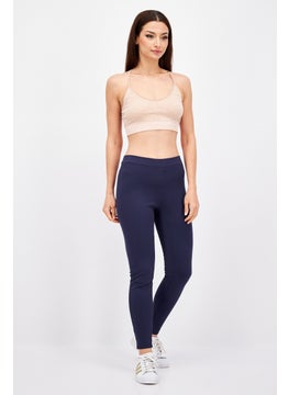 Red Tape Women Regular Fit Solid Pull On Leggings, Navy  - Image 4