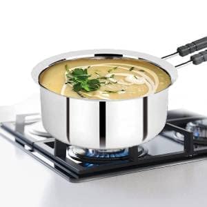 BHATI Stainless Steel Copper Bottom Sauce PanMilk PANTea PANTapeliPatilaBhagona 3 pcs Combo Set Capacity 1 15 2 Liter Sauce Pan 155 cm 17 cm 185 cm Diameter - Image 3