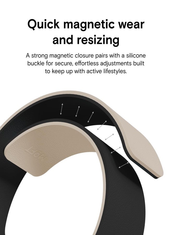 MOFT Snap Duo Watch Bands Compatible with Apple Watch,Quick Magnetic Wear,Duo-Color&Soft Silicone,iWatch Bands for Ultra 3/2/1,Series 11/10/9/8/7/SE/6/5/4/3/2/1, 42/44/45/46/49mm,Vast Black x Stardust - Image 4