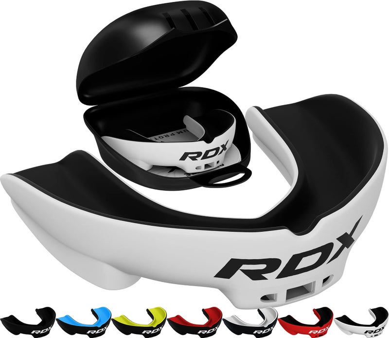RDX Mouth Guard for Boxing MMA Kickboxing Muay Thai Judo Karate - Kids Gum Shield Mouthpiece Jaw Protector with Case, Martial Arts Football Lacrosse Hockey Bjj Contact Sports Junior Below 12 Years Age - Image 1