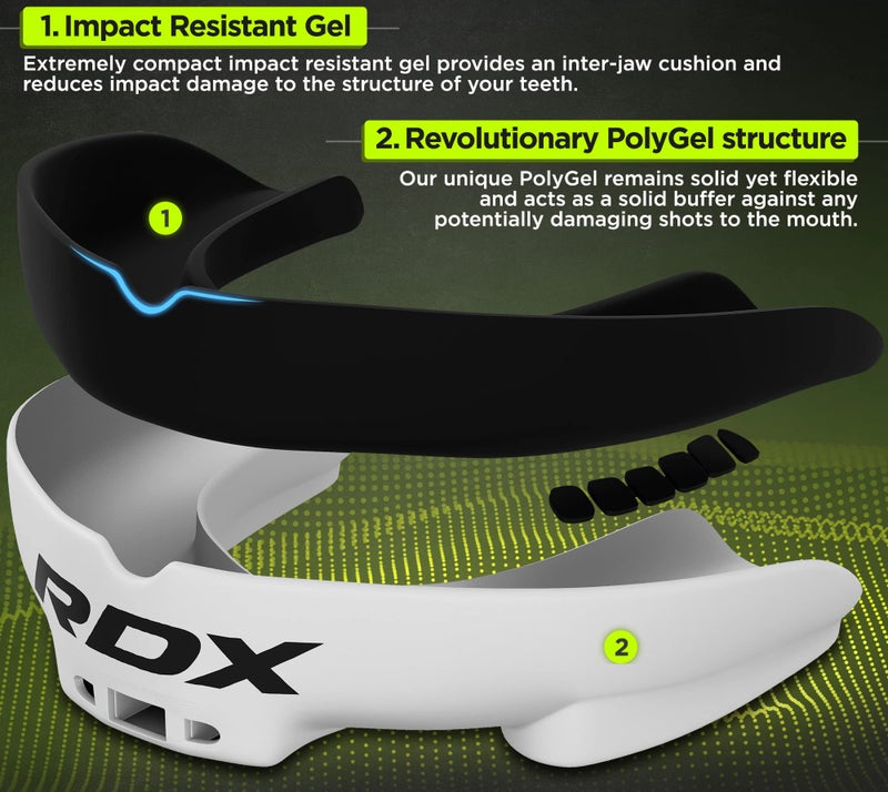 RDX Mouth Guard for Boxing MMA Kickboxing Muay Thai Judo Karate - Kids Gum Shield Mouthpiece Jaw Protector with Case, Martial Arts Football Lacrosse Hockey Bjj Contact Sports Junior Below 12 Years Age - Image 3