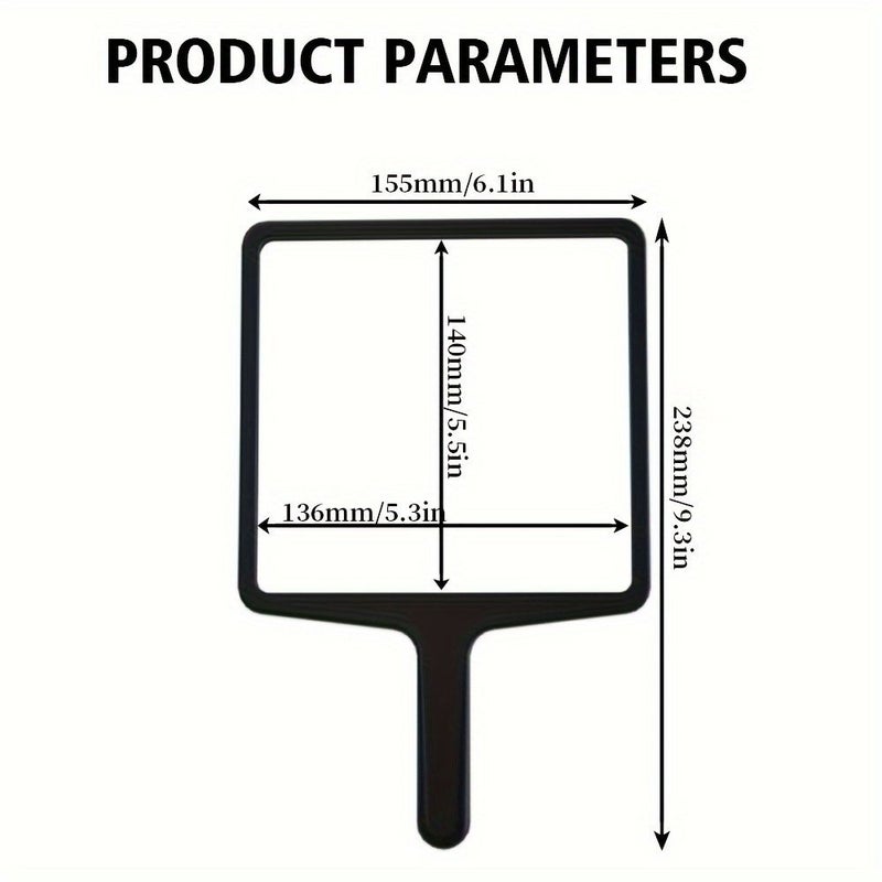 Black 5X Magnifying Handheld Magnifier With Fresnel Lens Full Page Lite Weight Portable Read Craft - Image 2