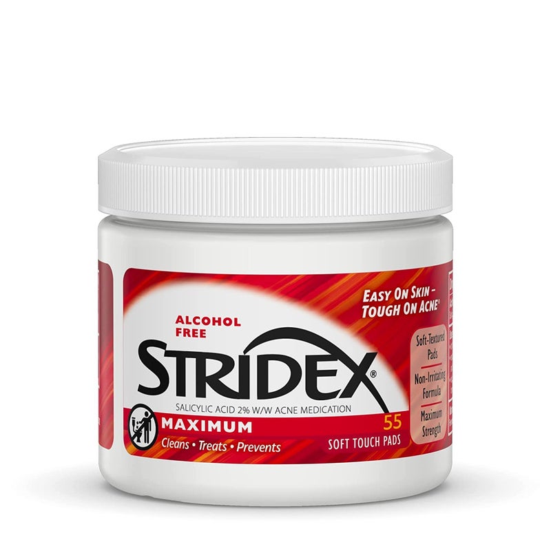 Stridex وسادات سترايدكس الطبية القوية، أقصى، عبوة 55 قطعة، عبوتين - Image 2