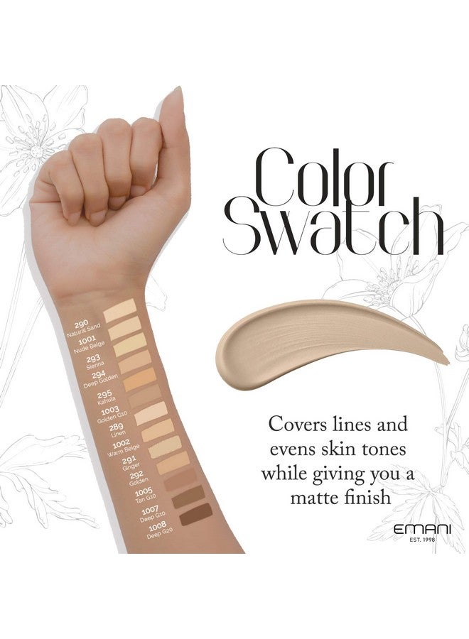 Emani Vegan Cosmetics Flawless Matte Foundation 1001 Nude Beige 0.42 Ounce - Image 4