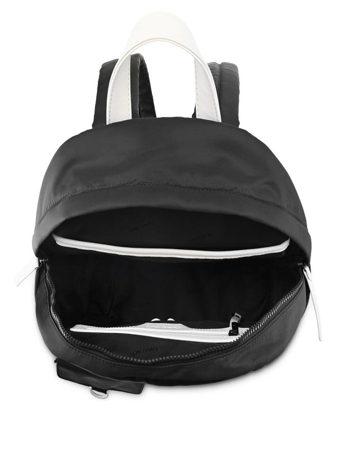 Fastrack Black Laptop Backpack for Men & Women | Lightweight Nylon Backpack with 14-Inch Padded Laptop Compartment, Front Zip Pocket & Organiser | Stylish Everyday Backpack for College, Work & Travel - Image 2