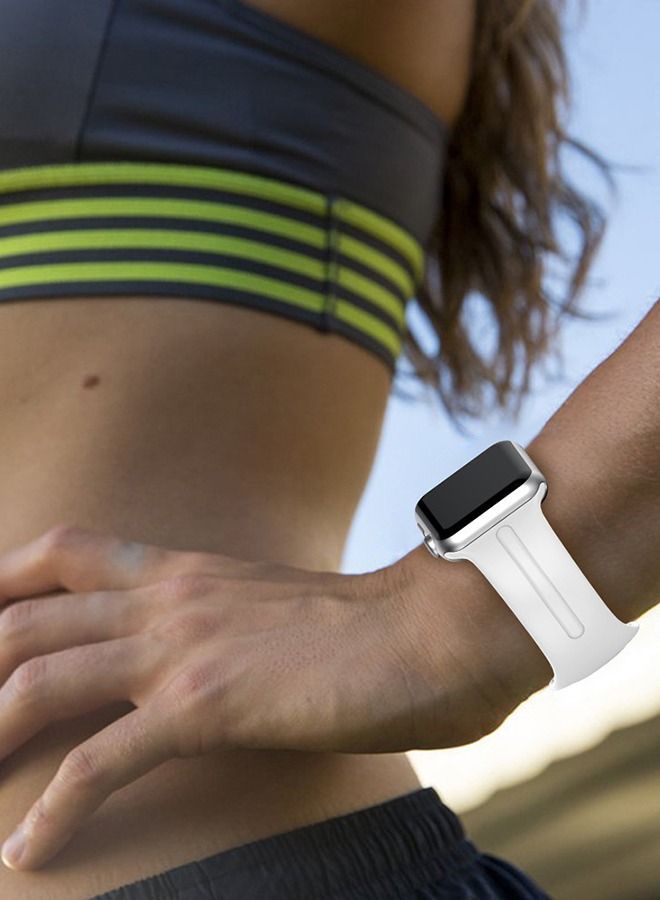 حزام بديل لساعة Apple Watch Series 5/6/7 42/44/45 ملم أبيض - Image 5