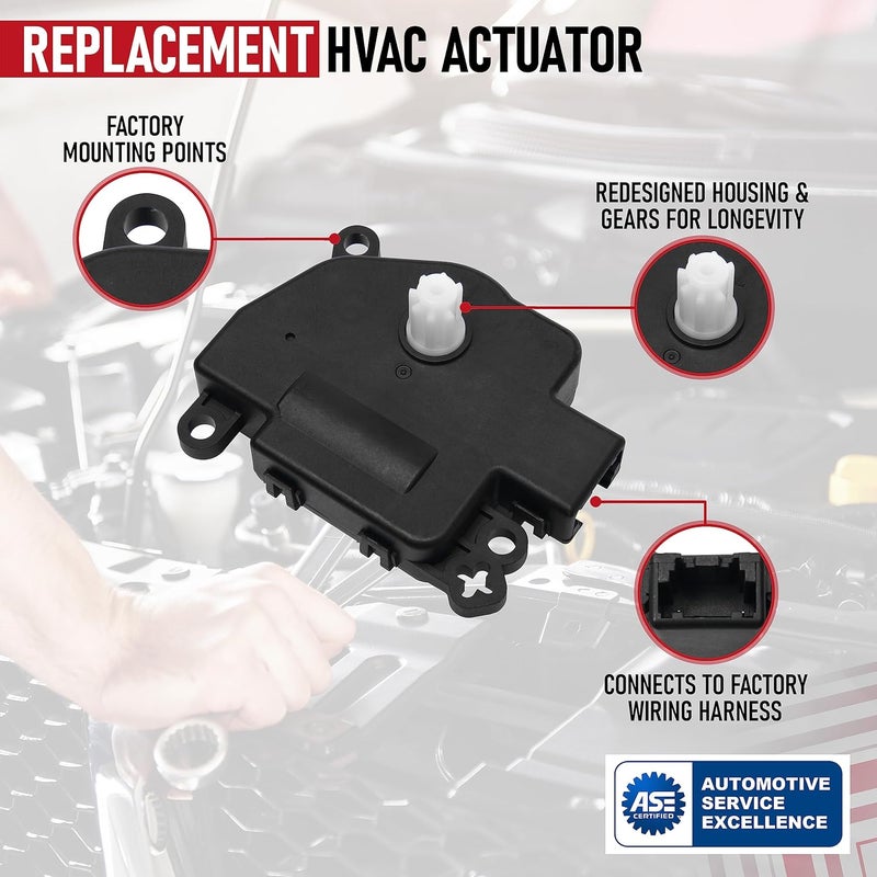 AA Ignition HVAC Air Blend Door Actuator - Compatible with Chrysler, Dodge, Mitsubishi, Ram and VW - 300, Town and Country, Challenger, Charger, Magnum, Raider - Replaces 68031977AA, 68033337AA, 604-024 - Image 4