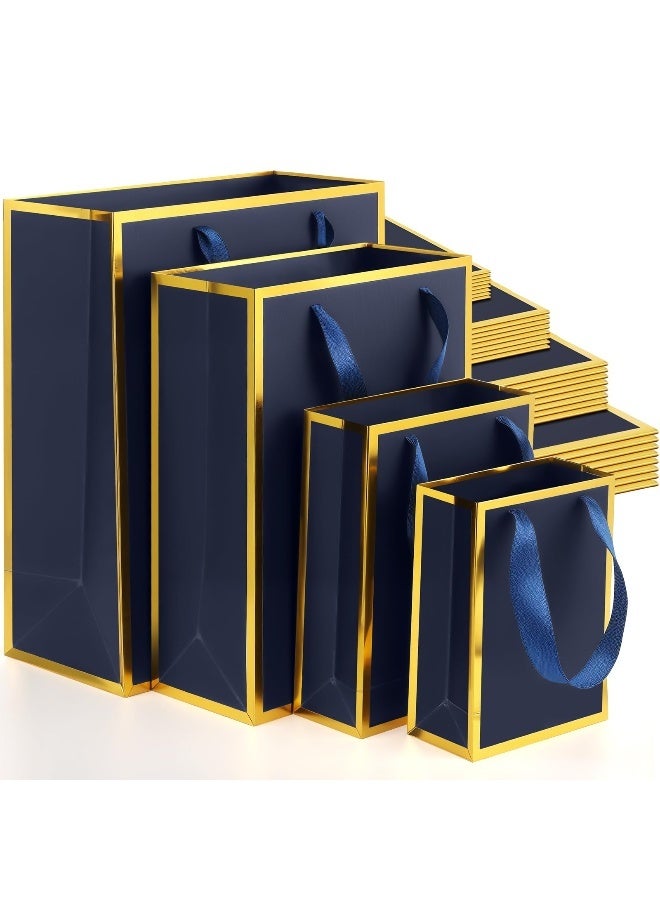 20 Pack Paper Gift Bags with Handle Mixed 4 Sizes Welcome Gift Thank You Bags for Wedding Father's Day Bridal Shower Groomsmen Birthday Party - Image 1