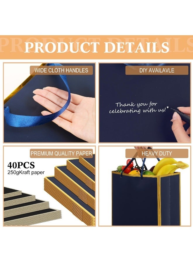 20 Pack Paper Gift Bags with Handle Mixed 4 Sizes Welcome Gift Thank You Bags for Wedding Father's Day Bridal Shower Groomsmen Birthday Party - Image 3