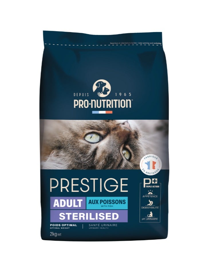 PRO NUTRITION Prestige Cat Adult Sterilised Fish 2Kg  - Image 1