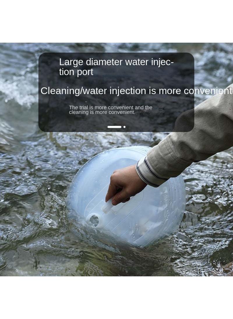 Generic Outdoor folding bucket portable camping trip water kettle picnic emergency portable water bag 10L - Image 3