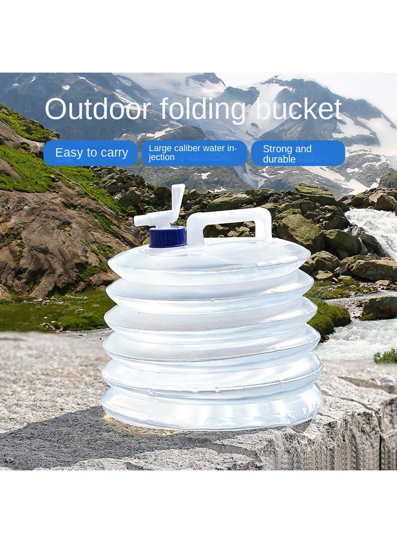 Generic Outdoor folding bucket portable camping trip water kettle picnic emergency portable water bag 10L - Image 1