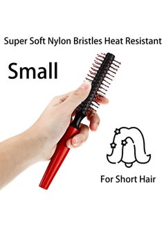 BOAO Quiff Roller Mini Round Hair Brush Anti-Static Round Hairbrush Non-Slip Circle Hairbrush Rpm Small Quiff Roller for Blow Drying, 8 Row  - Image 3