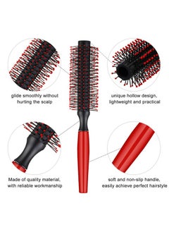 BOAO Quiff Roller Mini Round Hair Brush Anti-Static Round Hairbrush Non-Slip Circle Hairbrush Rpm Small Quiff Roller for Blow Drying, 8 Row  - Image 4