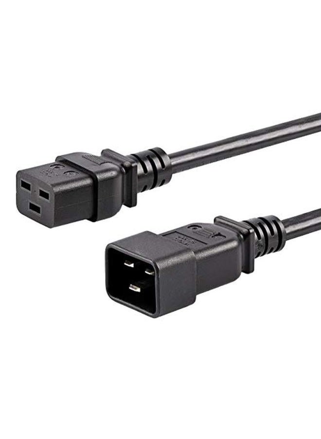 StarTech .com 10 قدم (3م) سلك تمديد ثقيل، IEC 320 C19 إلى IEC 320 C20 سلك تمديد أسود، 15A 250V، 14AWG، كابل تمديد طاقة ثقيل، سلك طاقة AC ثقيل، مدرج في UL (PXTC19201410) - Image 1