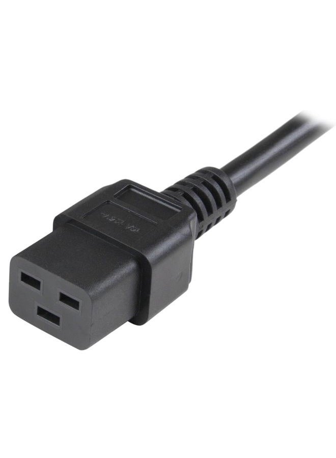 StarTech .com 10 قدم (3م) سلك تمديد ثقيل، IEC 320 C19 إلى IEC 320 C20 سلك تمديد أسود، 15A 250V، 14AWG، كابل تمديد طاقة ثقيل، سلك طاقة AC ثقيل، مدرج في UL (PXTC19201410) - Image 4