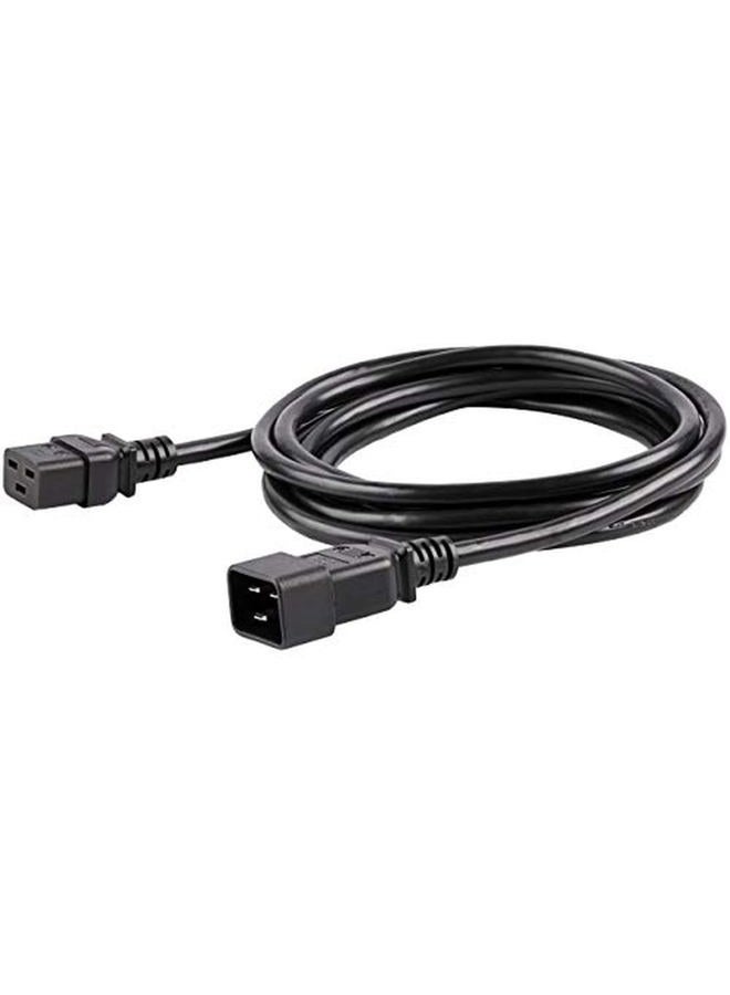 StarTech .com 10 قدم (3م) سلك تمديد ثقيل، IEC 320 C19 إلى IEC 320 C20 سلك تمديد أسود، 15A 250V، 14AWG، كابل تمديد طاقة ثقيل، سلك طاقة AC ثقيل، مدرج في UL (PXTC19201410) - Image 2