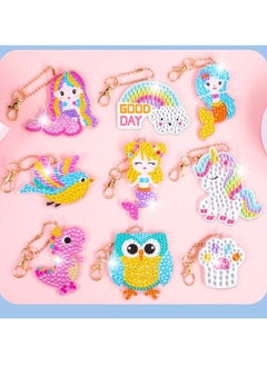 Daytoyz 15 PCS Arts and Crafts GEM Keychains for Kids Ages 8-12,Diamond Painting Keychains Kits by Number,Mosaic Toys and Gifts for Girls Ages 3-5 4-6 6-8  - Image 5