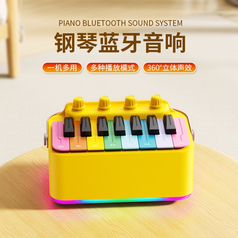 New Product Piano Bluetooth Sound Atmosphere Night Light Sound Subwoofer Smart Home Creative Bluetooth Small Speaker - Image 3