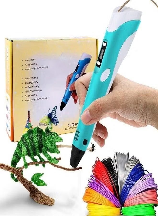 ELTRAZONE 3D Printing Pen Multicolour with LCD Display – Compatible with 1.75mm PLA & ABS Filament – USB Powered Creative Drawing Tool for Kids & Adults – Safe, Easy to Use – Perfect Gift for Kids, Students, and Hobbyists - Image 1