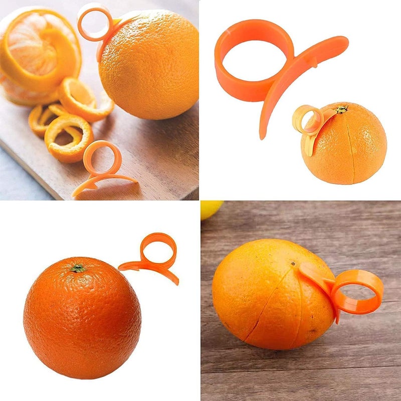 Leaflai Vegetable Peeler, Potato Peelers for Kitchen Stainless Steel Multi-function Set Fruit Peeler For Kitchen and Household Tools Y & I Shape Swivel Blades with ​2 Orange Citrus Peelers - Image 4