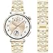 DEALELE Bands Compatible with Huawei Watch GT6 41mm GT5 Pro 42mm GT5 GT4 41mm Fossil Womens Gen 6 Gen 5E 42mm Garmin Venu 3S 18mm Bling Rhinestone Diamond Metal Strap for Women Gold - Image 2