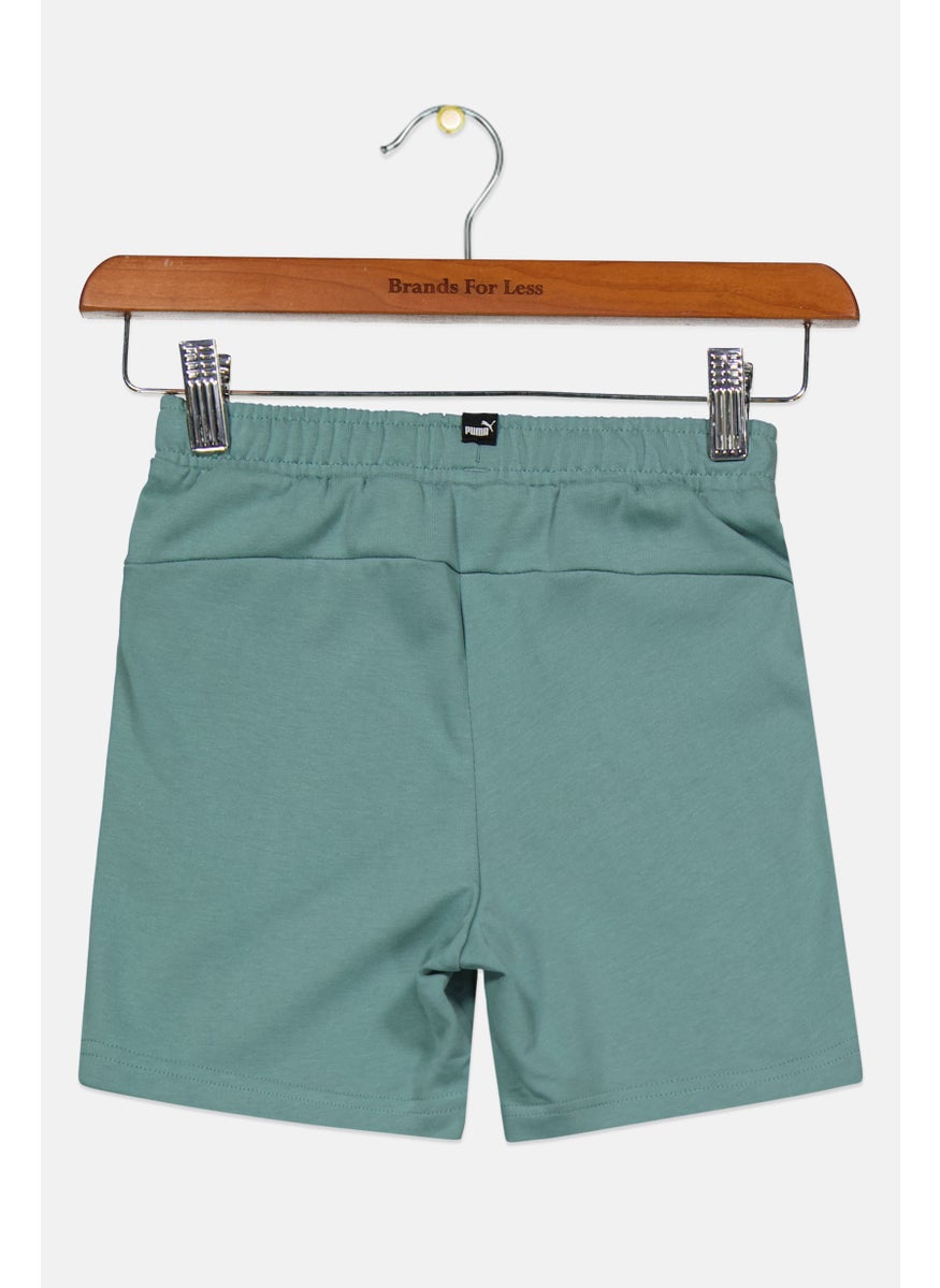 PUMA - Kids Boy Brand Logo Running Short, Sage Green - Image 1