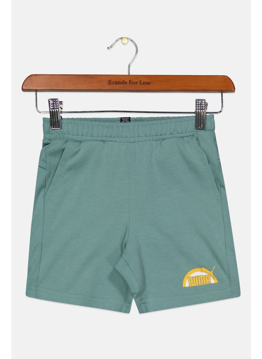 PUMA - Kids Boy Brand Logo Running Short, Sage Green - Image 1